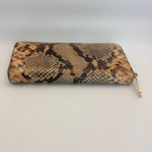 Michael Kors Snakeskin-embossed leather Continental Zip Wallet - Picture 4 of 9